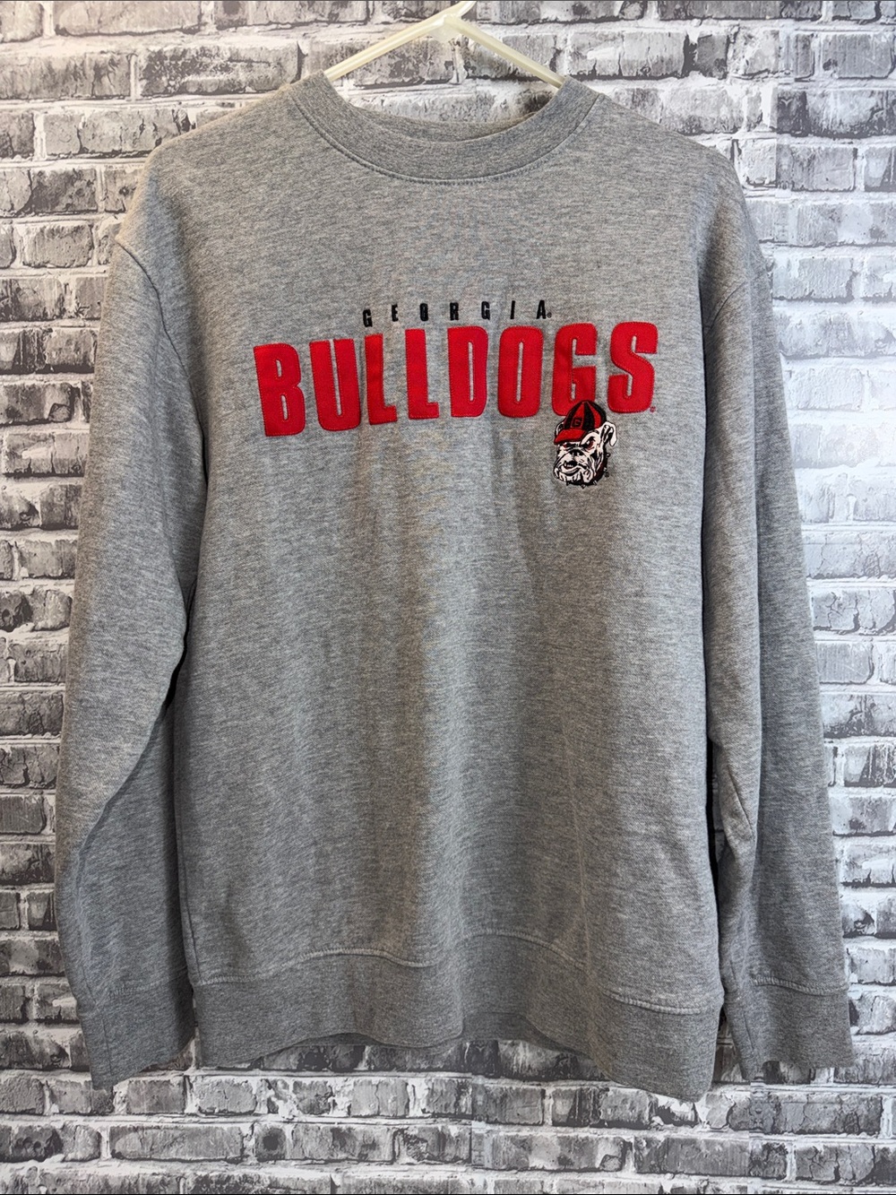 Georgia Bulldogs Gray Crewneck Sweatshirt